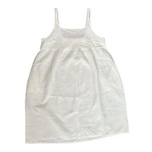 Stars Above White Cotton Gauze Nightgown Cover Up XXL